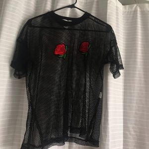 See through mesh shirt